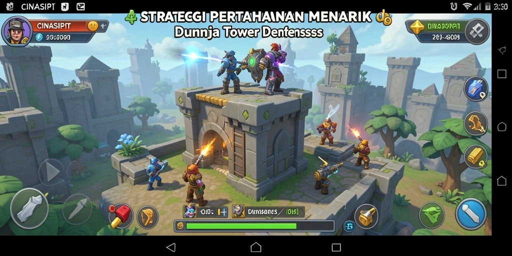 Tangkapan layar CINASIPIT yang menunjukkan aksi pertahanan menara.