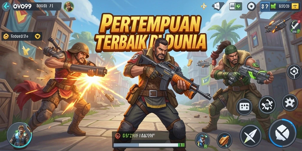 Tampilan gameplay seru dalam pertempuran Battle Royale OVO99.